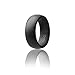 ROQ Silicone Rubber Wedding Ring for Men, Comfort Fit, Breathable Rubber Engagement Band, Men's Wedding Band, 8mm Wide 2mm Thick, Dome Solid, Single, Grey, Size 10