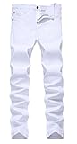 IWOLLENCE Men's Skinny Slim Fit Stretch Straight Leg Elasticity Jeans Pants