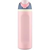 Insulated Stainless Steel Water Bottle with Straw, Light Pink & 32 oz, BPA-Free, for Travel, Sports, Outdoors