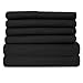 Sweet Home Collection 6 Piece Bed Sheets 1500 Supreme Collection Microfiber Deep Pocket Set-Extra Pillow Cases, Value, Queen, Black