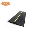 InLoveArts Garage Threshold Seal 20Ft Garage Water Barrier Garage Door Threshold Seal,Weatherproof Rubber DIY Weather Stripping Replacement,Not Include Sealant/Adhesive