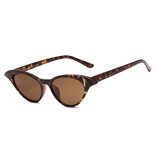 Sunglasses for Women RAYSUN Vintage Retro Tinted Lens Cat Eye Sunglasses Clout Goggles Mental Frame