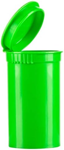 10-450 x 19 Dram Official Kush Bottle Pop Tops - Kush Supply Co, Manufactured in The USA - BPA Free Resin and Certified Child Resistant (Green, 10)