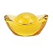WSSROGY 6 Pcs 35mm Yellow Crytal Feng Shui Golden Ingot/Chinese Gold Yuan Bao for Home/Office Wealth Fortune Ornament