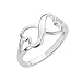 CloseoutWarehouse Sterling Silver Heart Infinity Ring Size 12