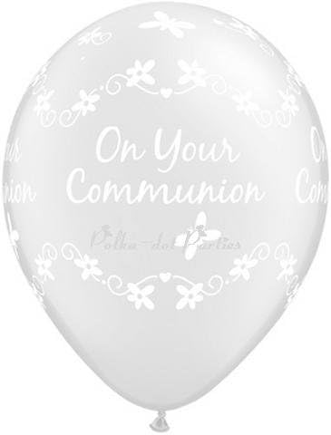 Pack of 10 Clear 1st Holy Communion Latex Balloons for Helium by character-place