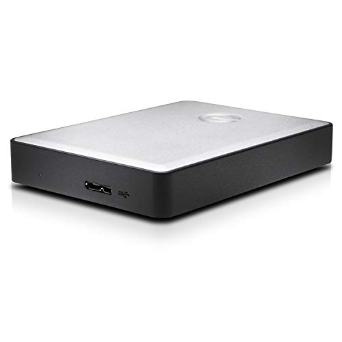 G-Technology 4TB G-DRIVE Mobile USB 3.0 Portable External Hard Drive, Silver - 0G06074
