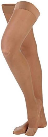 VenoSheer 20-30mmHg Women's Sheer Stocking Thigh Length Closed Toe Color: Silky Nude, Size: Large by Venosan