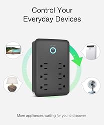 Smart Plug Outlet Extender, USB Surge Protector