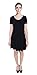 PattyCandy Womens Short Sleeve V Neck Flared Dress Regular & Plus Sizes,XS-5XL