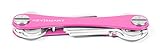 KeySmart Extended | Compact Key Holder and Keychain Organizer (2-8 Keys, Pink)