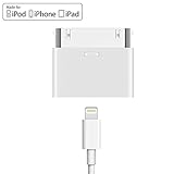 Converter Adapter Pancant Lightning 8 Pin Female to 30 Pin Male Adapter Converter for Cable Charge, Data Sync and No Audio, Support iPhone 4 4s, iPad 1 2 3 iPod IOS 9.3.5 (White)