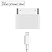 Converter Adapter Pancant Lightning 8 Pin Female to 30 Pin Male Adapter Converter for Cable Charge, Data Sync and No Audio, Support iPhone 4 4s, iPad 1 2 3 iPod IOS 9.3.5 (White)