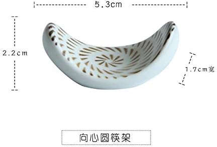 Underglaze Color Retro Japanese Ceramic Tableware Creative Household Dish Plate Large Noodle Bowl Soup Bowl Heart Round Chopsticks Holder 5.3x2.2x1.7cm