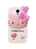LliVEER Hello Kitty Samsung S4 i9500 New 3D Cute Cartoon Character Design Silicone Rubber Soft Case Protective Cover For Samsung Galaxy S4 IV i9500