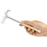 6-In-1 Multifunctional Metal Mini Hammer, Small Nesting and Screwdriver Set, Portable Steel Mini Hammer Ideal (Silver Yellow)