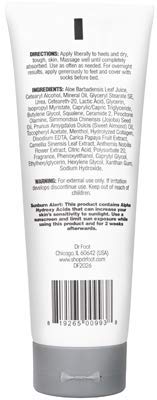 Dr. Foot Callus Cream with Urea, Jojoba Oil, Lactic Acid, Vitamin E. Exfoliating cream to soften dry, cracked calluses. 8oz tube.