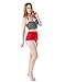 HDE Womens Retro Bikini High Waist Vintage Style Swimsuit 50s Pinup Bathing Suit (Black & Red, S)