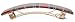 France Luxe Classic Rectangle Barrette - Tartan Plaid Red/Green