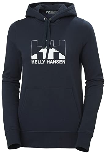 Femmes Sweat à capuche graphique W Nord, Bleu Marine, S