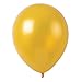 Topenca Party Supplies, 12 Inches Solid Metallic Latex Balloons, 50 Pack, Yellow