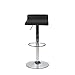 Set of 2 Barstool, Adjustable Swivel Bar Stools with PU Leather and Chrome Base, Gaslift Pub Counter Chairs, Black