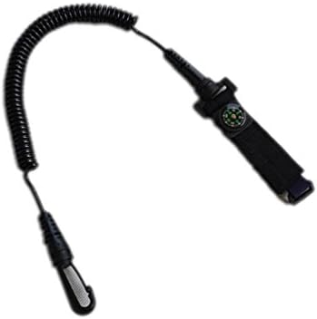 Coiled Paddle Leash with Compass for Canoe Kayak Paddle Fishing Rod
