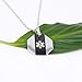 My Identity Doctor USA - Medical Alert Necklace with Pendant - Custom Engraving for Diabetes Warfarin Dialysis Stroke Pacemakers - Black Stripe 22in -56cm Chain
