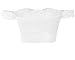Creabygirls Womens Cute Off The Shoulder Crochet Lace Up Crop Top (White, L)