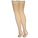 NuVein Medical Compression Stockings, 20-30 mmHg Support, Women & Men Thigh Length Hose, Open Toe, Beige, X-Large
