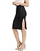 Come Together California CTC WB937 Womens Double Side Slit Pencil Skirt L Black
