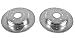 Power Stop JBR1332XPR Rear Evolution Drilled & Slotted Rotor Pair