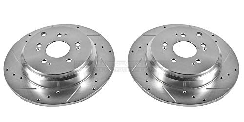 Power Stop JBR1332XPR Rear Evolution Drilled & Slotted Rotor Pair
