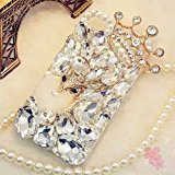 iPhone 7 Plus Crystal Diamond Case,iPhone 7 Plus Rhinestone Case,Luxury Fox Head Crown Crystal Rhinestone Diamond Bling Clear Hard Back Phone Case Cover For iPhone 7 Plus