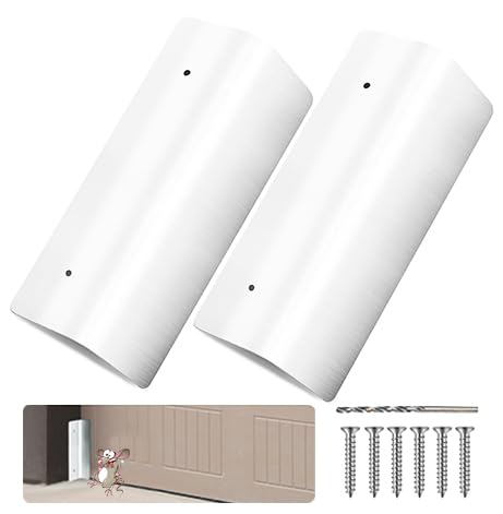 Photo 1 of 2 Pcs Garage Door Mouse Guard - Garage Door Seal Guards Rustproof Side Seal - ONE-TIME Install Blocks Rats/Snakes/Leaves/Moisture - Heavy Duty for Residential & Commercial Use (2 Pack)
