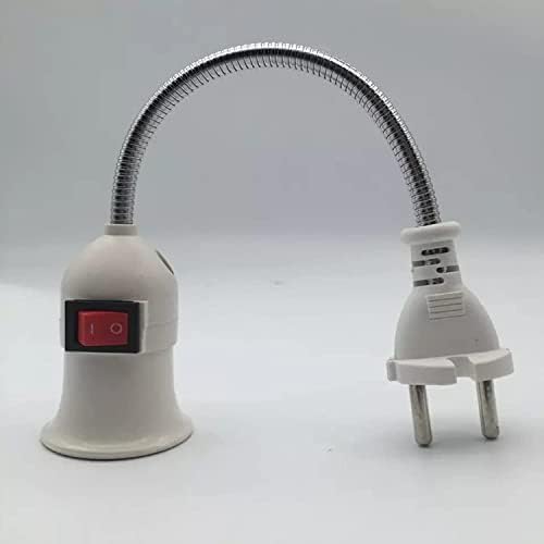 Stainless Steel E27 Lamp Base Flexible Bend Mobile Test Light Socket