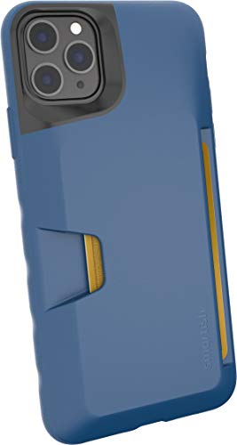 Smartish iPhone 11 Pro Max Wallet Case - Wallet Slayer Vol. 1 [Slim + Protective] Credit Card Holder (Silk) - Blues on The Green