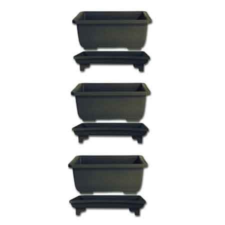Bonsai tree pot 6 inch bonsai pots with trays - 3 pack …