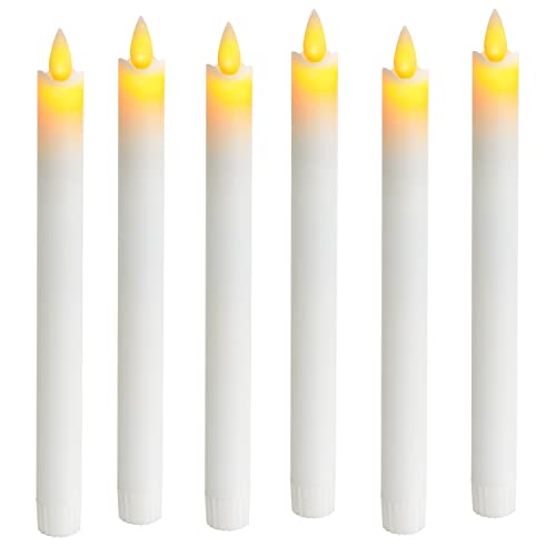 5plots Real Wax Flameless Taper Candles with Moving Flame and Timers