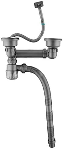 Kitchen Sink Accessories Kitchen Sink Drain Pipe Fittings Double Sink Garbage Filter Drain Pipe Balcony Laundry Pool Leak Proof Quick Drain Pipe Color Gray Size 52 28 60cm Buy