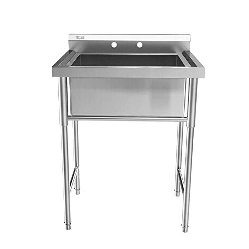 9TRADING 30" New Commercial Grade Stainless Steel Utility Sink Laundry Room Tub Slop Sink