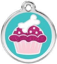 Custom Engraved Stainless Steel with Glitter Pet ID Tag - Medium