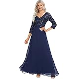 white christmas dresses Long Sleeve Chiffon A-Line Dress – Tux-USA®