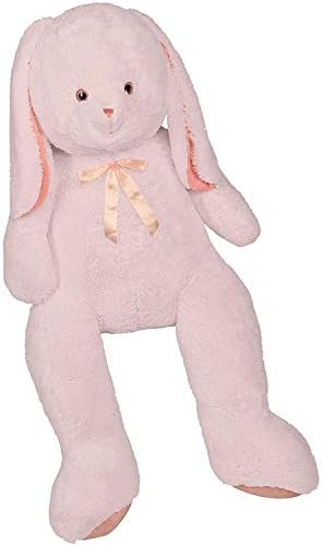 Giant Fluffy Durable Bunny Stuffed Toy – Rabbit Animal Stuffed Toy | Soft, Lovely, Cuddly | Floppy Extended Ears | Gift for Kids | 7 Feet High | Pink