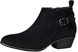 Wild Diva Women's Manny-24 Buckle Stacked Low Heel Ankle Bootie
