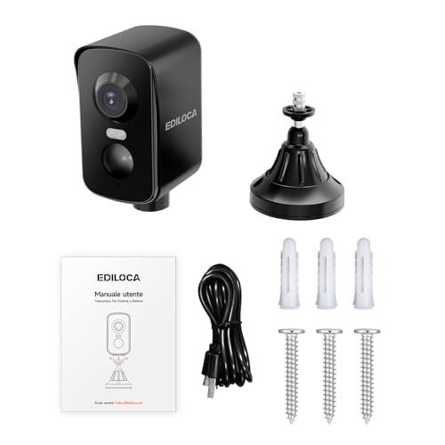 WiFi Camera Indoor/Outdoor, Surveillance Camera 2K 3MP Wireless Rechargeable Battery, 300° Rotation, Human PIR Detection, Color Night Vision, Waterproof IP65-Black