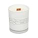 Wax and Wick 12oz. Pure Soy Wax Scented Candle with Double Wood Wick - White, Whiskey Scent - Notes of Whiskey, Citrus, Oak, Tonka, & Sandalwood
