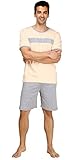 Suntasty Men's Summer Soft Round Neck Short Sleeve Solid Pajama Sleepwear
