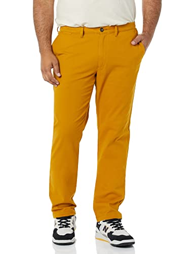 Amazon Essentials Pantalon Chino Extensible, Style Décontracté, Coupe Skinny Homme, Fauve Foncé, 33W / 28L