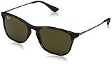 Ray-Ban Boy's Chris Junior Sunglass 0RJ9061S Rectangular Sunglasses, Rubber Havana, 49 mm